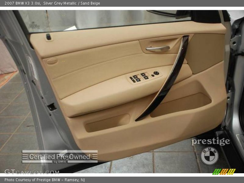 Silver Grey Metallic / Sand Beige 2007 BMW X3 3.0si