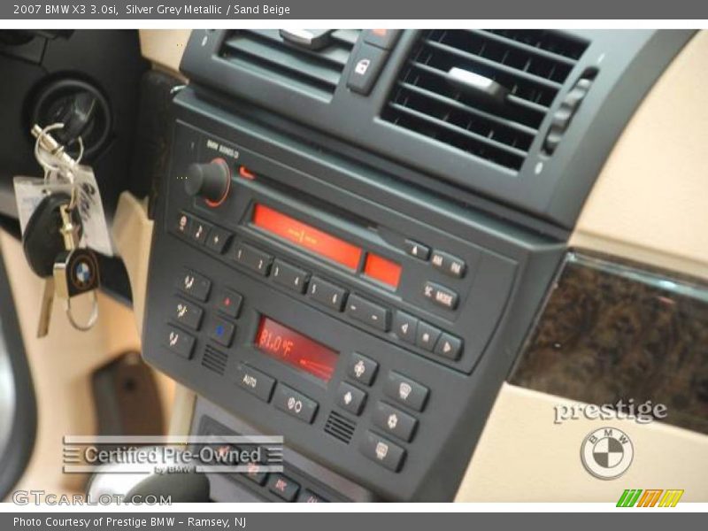 Silver Grey Metallic / Sand Beige 2007 BMW X3 3.0si
