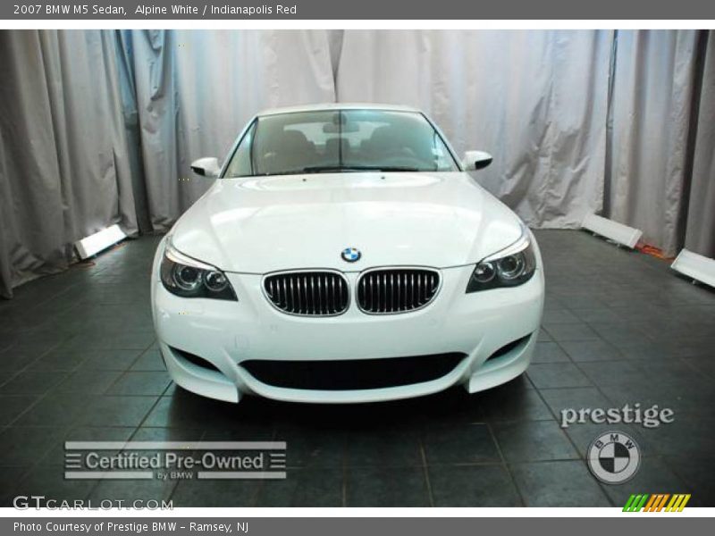 Alpine White / Indianapolis Red 2007 BMW M5 Sedan