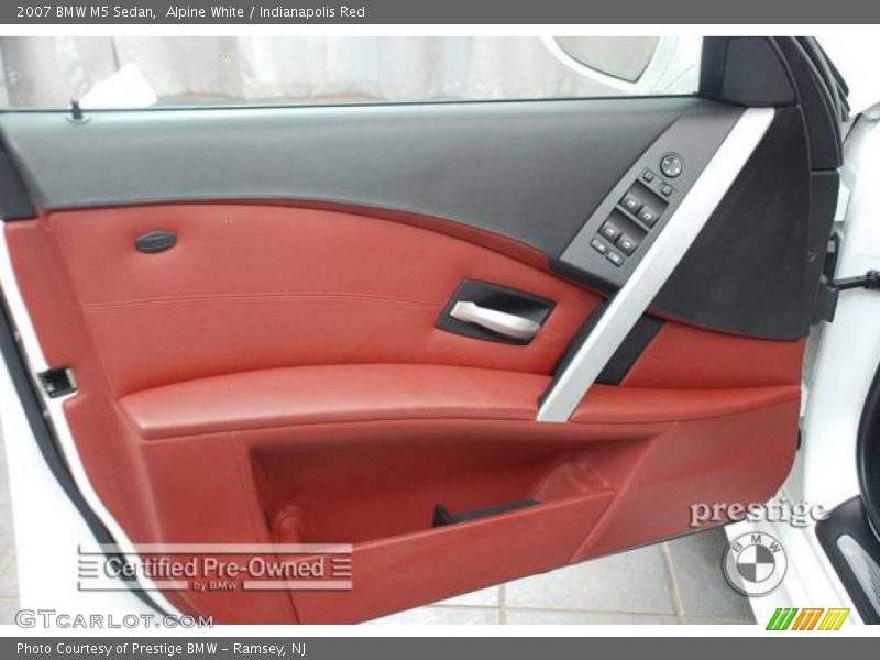 Alpine White / Indianapolis Red 2007 BMW M5 Sedan