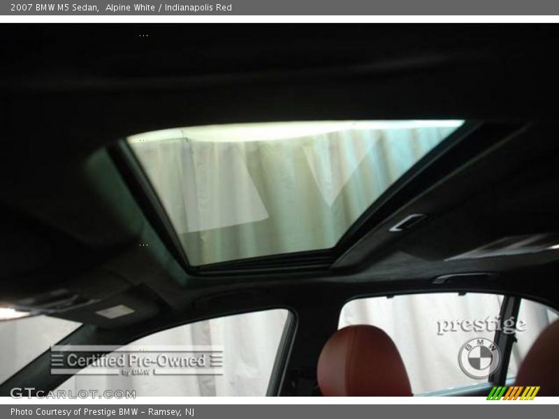 Alpine White / Indianapolis Red 2007 BMW M5 Sedan