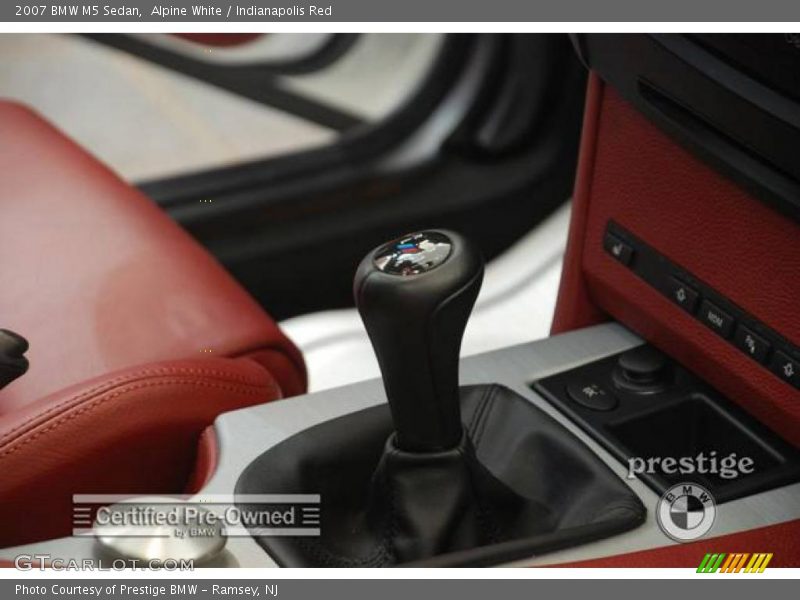 Alpine White / Indianapolis Red 2007 BMW M5 Sedan