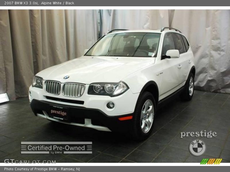 Alpine White / Black 2007 BMW X3 3.0si