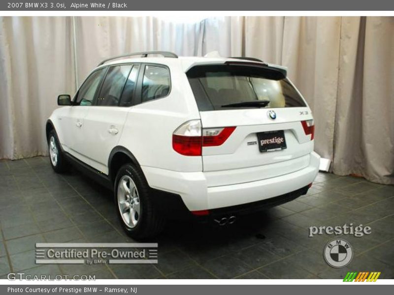 Alpine White / Black 2007 BMW X3 3.0si