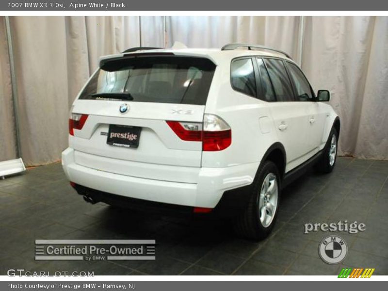 Alpine White / Black 2007 BMW X3 3.0si