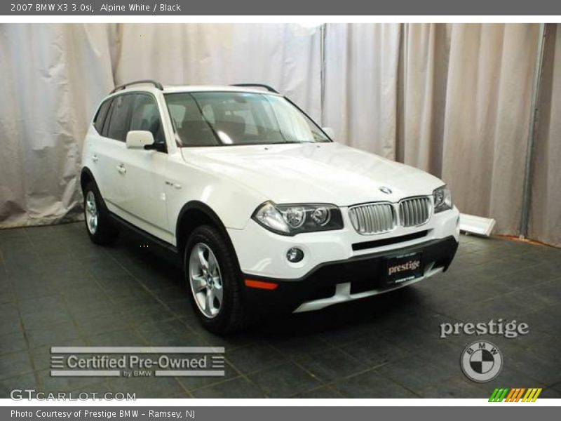 Alpine White / Black 2007 BMW X3 3.0si