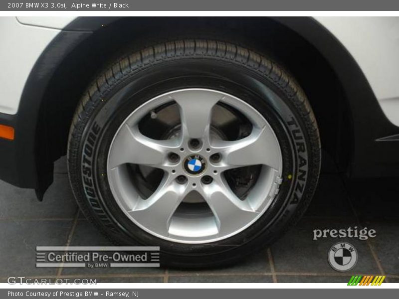 Alpine White / Black 2007 BMW X3 3.0si