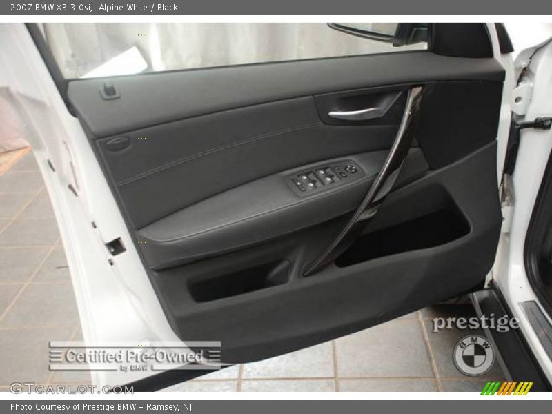 Alpine White / Black 2007 BMW X3 3.0si