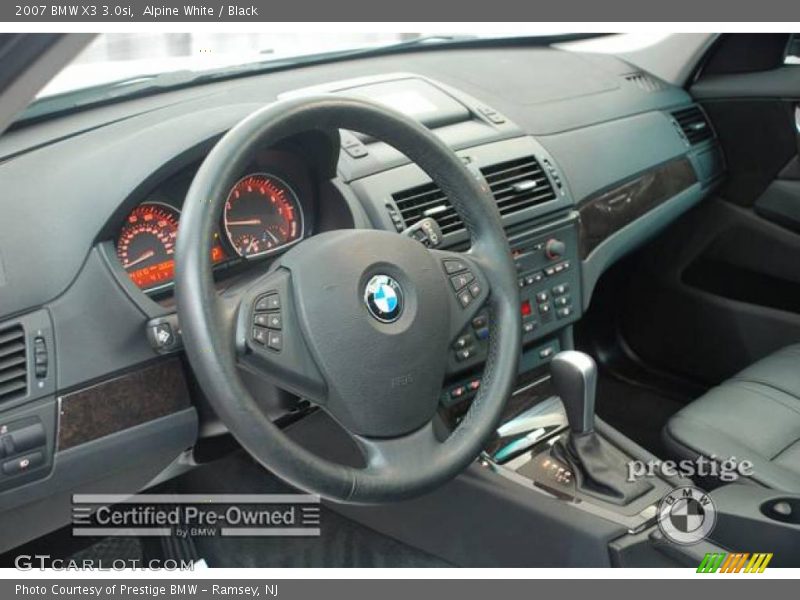 Alpine White / Black 2007 BMW X3 3.0si