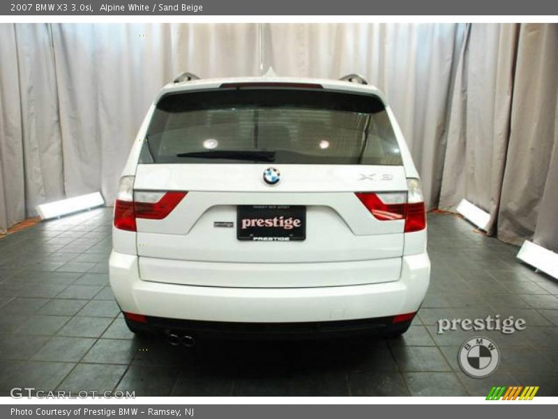 Alpine White / Sand Beige 2007 BMW X3 3.0si