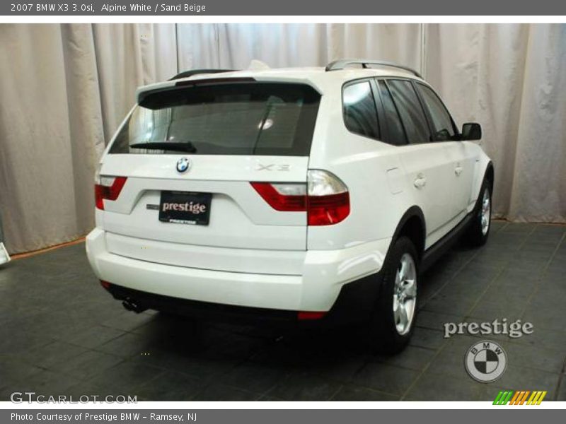 Alpine White / Sand Beige 2007 BMW X3 3.0si