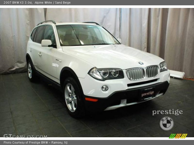 Alpine White / Sand Beige 2007 BMW X3 3.0si