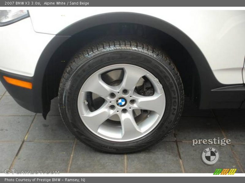 Alpine White / Sand Beige 2007 BMW X3 3.0si