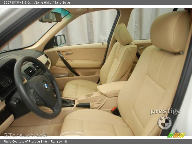 Alpine White / Sand Beige 2007 BMW X3 3.0si