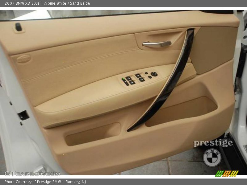 Alpine White / Sand Beige 2007 BMW X3 3.0si