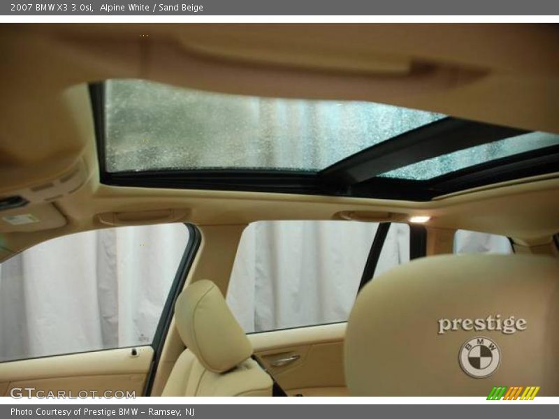 Alpine White / Sand Beige 2007 BMW X3 3.0si
