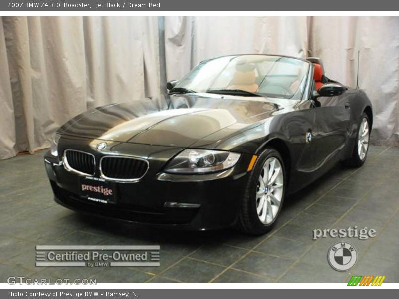 Jet Black / Dream Red 2007 BMW Z4 3.0i Roadster