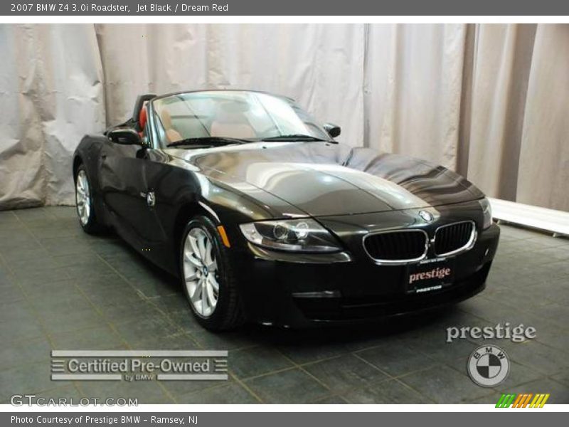 Jet Black / Dream Red 2007 BMW Z4 3.0i Roadster