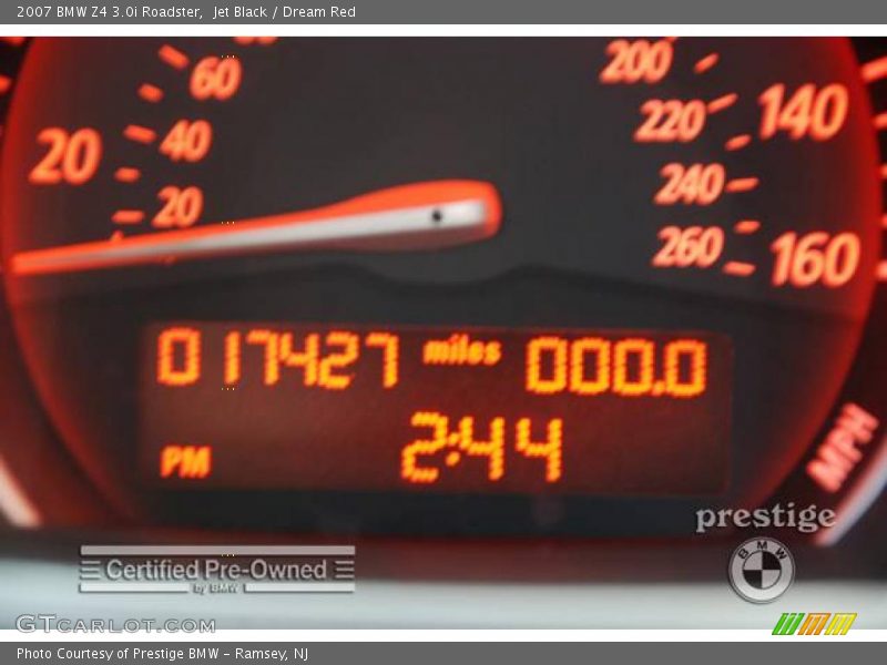 Jet Black / Dream Red 2007 BMW Z4 3.0i Roadster