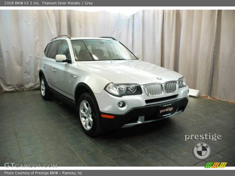 Titanium Silver Metallic / Grey 2008 BMW X3 3.0si