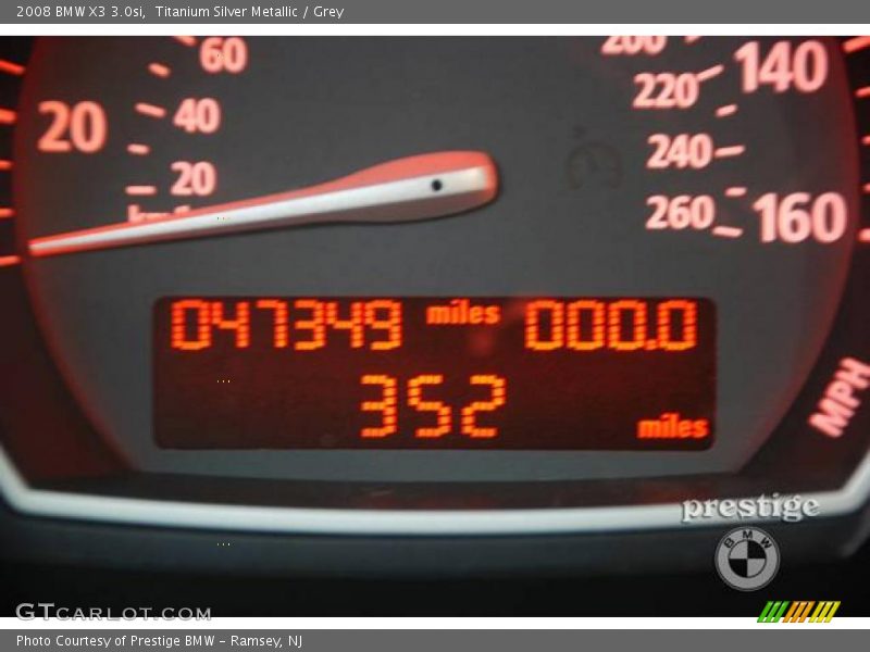 Titanium Silver Metallic / Grey 2008 BMW X3 3.0si