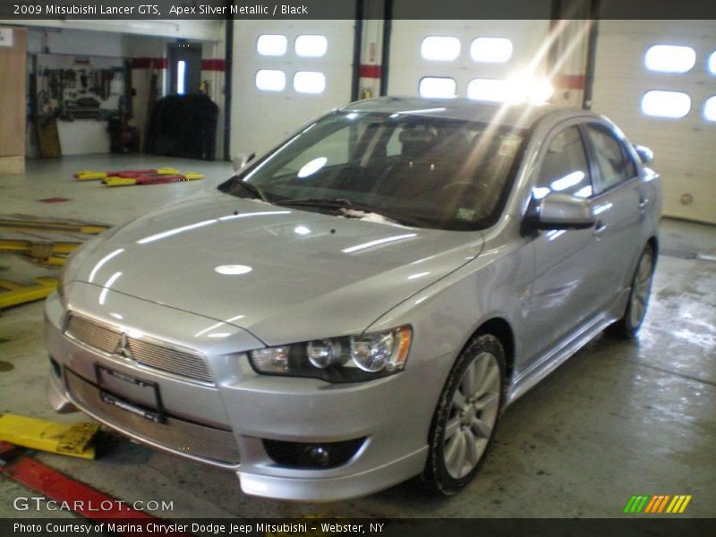 Apex Silver Metallic / Black 2009 Mitsubishi Lancer GTS