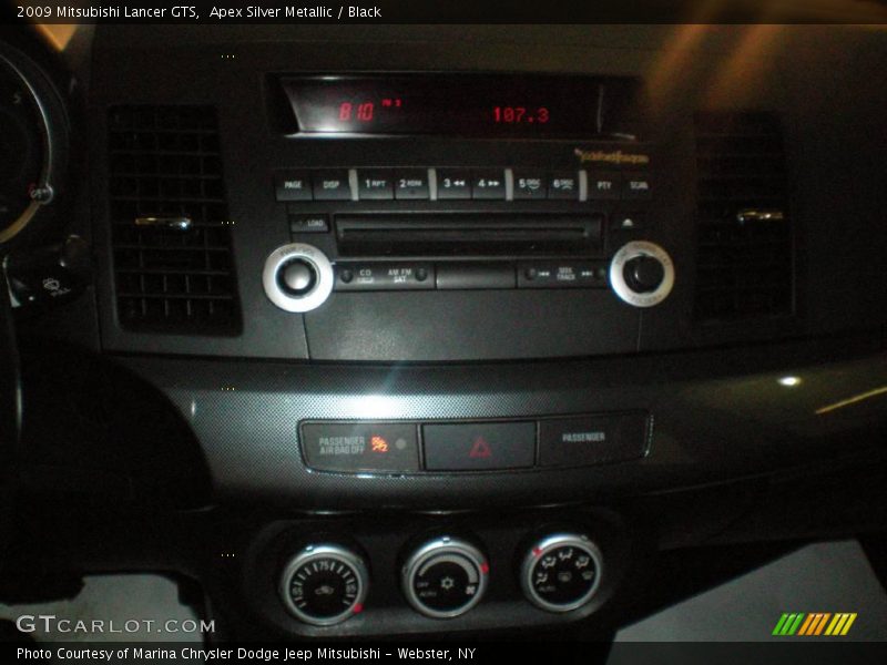 Apex Silver Metallic / Black 2009 Mitsubishi Lancer GTS