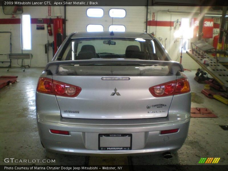 Apex Silver Metallic / Black 2009 Mitsubishi Lancer GTS