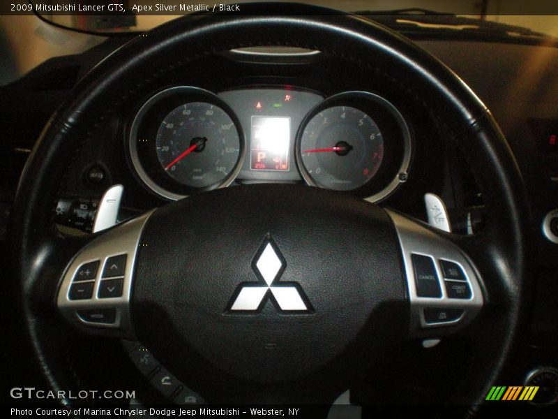 Apex Silver Metallic / Black 2009 Mitsubishi Lancer GTS