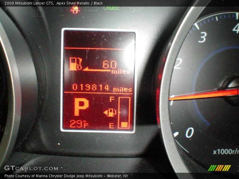 Apex Silver Metallic / Black 2009 Mitsubishi Lancer GTS