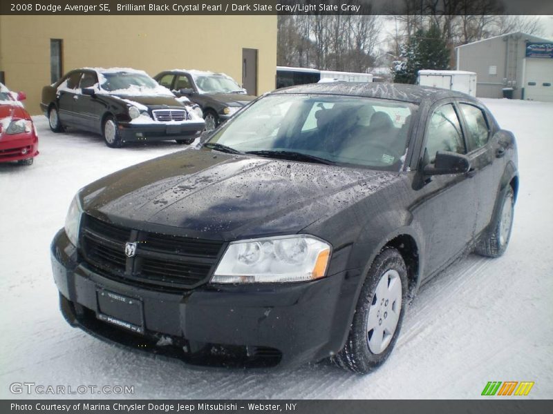 Brilliant Black Crystal Pearl / Dark Slate Gray/Light Slate Gray 2008 Dodge Avenger SE
