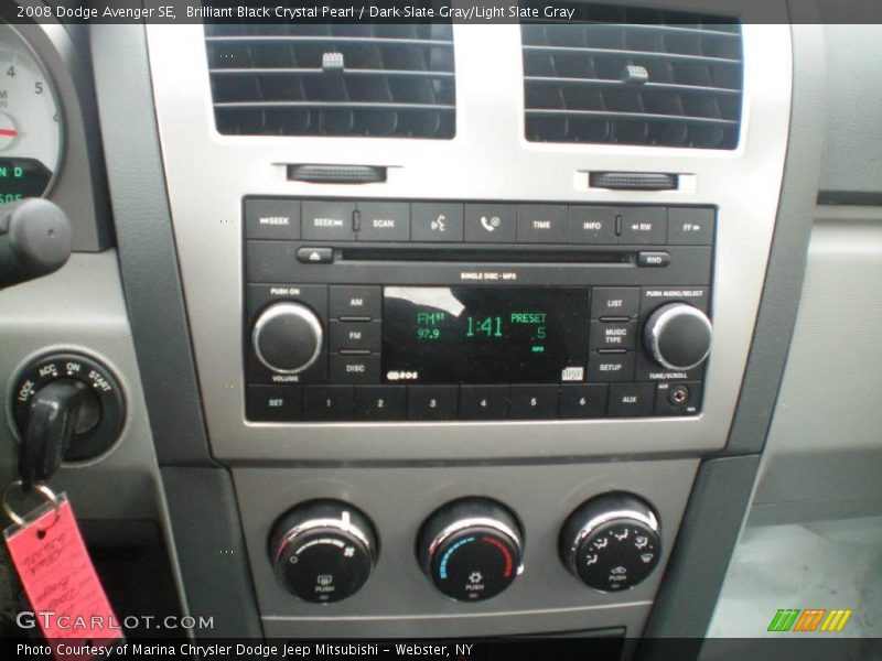 Brilliant Black Crystal Pearl / Dark Slate Gray/Light Slate Gray 2008 Dodge Avenger SE