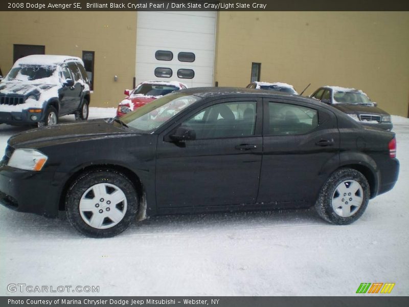 Brilliant Black Crystal Pearl / Dark Slate Gray/Light Slate Gray 2008 Dodge Avenger SE