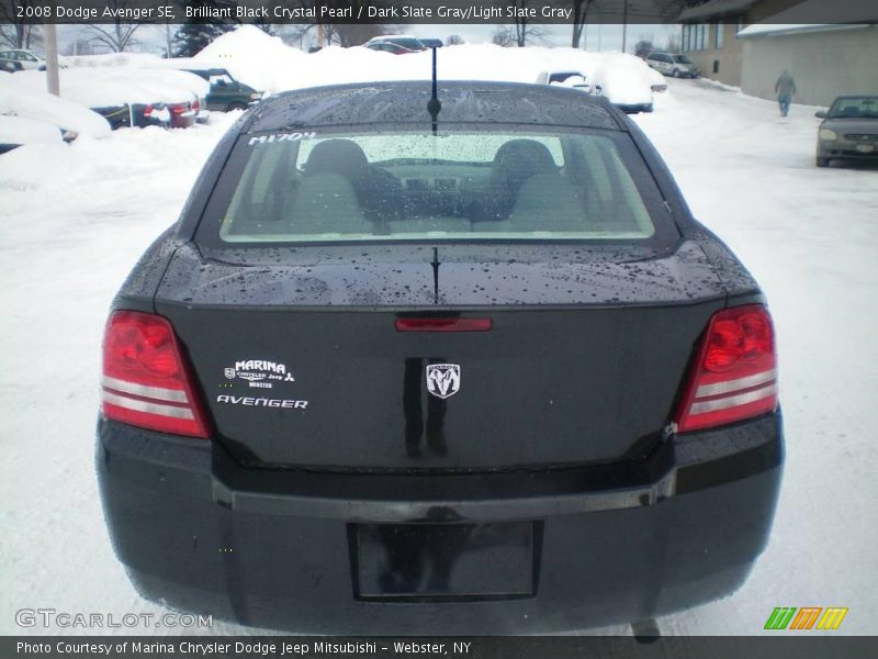 Brilliant Black Crystal Pearl / Dark Slate Gray/Light Slate Gray 2008 Dodge Avenger SE