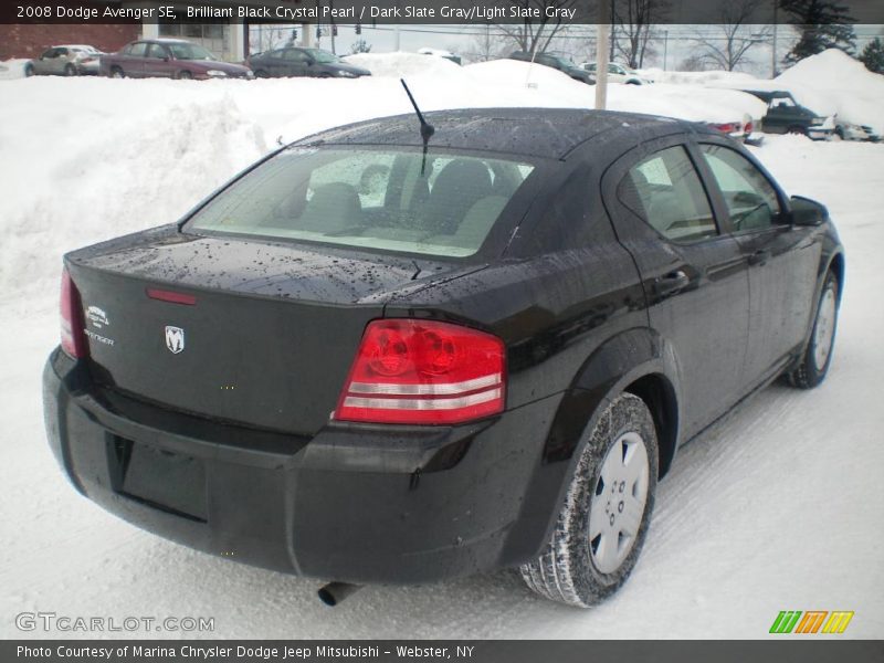 Brilliant Black Crystal Pearl / Dark Slate Gray/Light Slate Gray 2008 Dodge Avenger SE