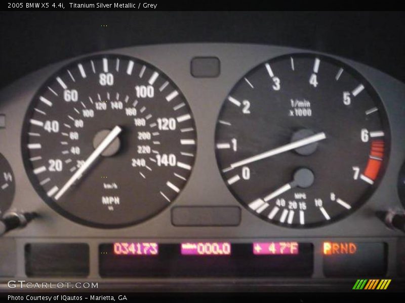 Titanium Silver Metallic / Grey 2005 BMW X5 4.4i