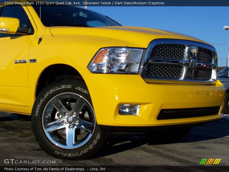 Detonator Yellow / Dark Slate/Medium Graystone 2009 Dodge Ram 1500 Sport Quad Cab 4x4