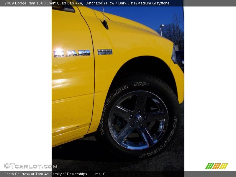 Detonator Yellow / Dark Slate/Medium Graystone 2009 Dodge Ram 1500 Sport Quad Cab 4x4