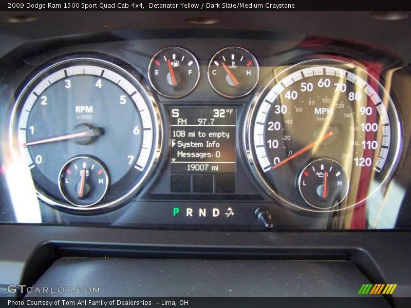 Detonator Yellow / Dark Slate/Medium Graystone 2009 Dodge Ram 1500 Sport Quad Cab 4x4