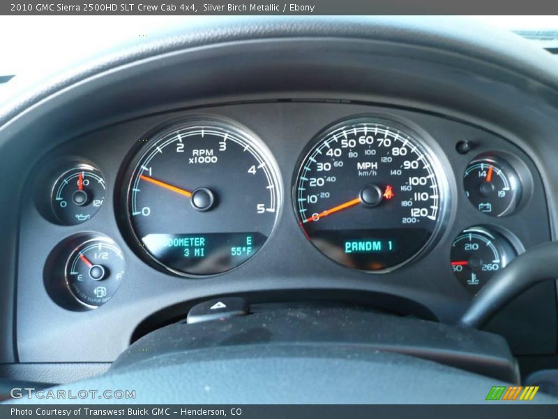 Silver Birch Metallic / Ebony 2010 GMC Sierra 2500HD SLT Crew Cab 4x4