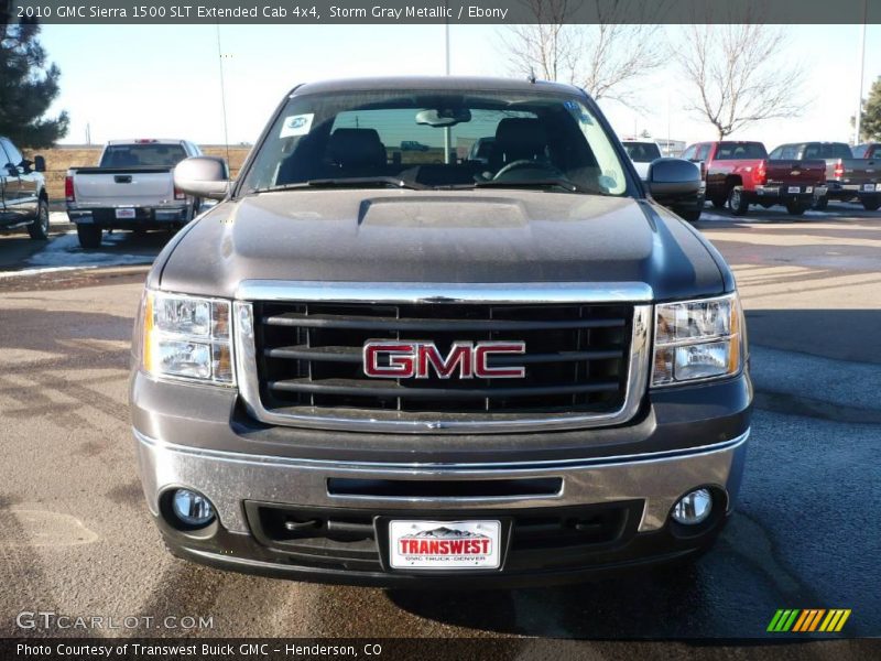 Storm Gray Metallic / Ebony 2010 GMC Sierra 1500 SLT Extended Cab 4x4