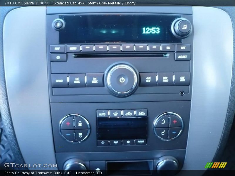 Storm Gray Metallic / Ebony 2010 GMC Sierra 1500 SLT Extended Cab 4x4