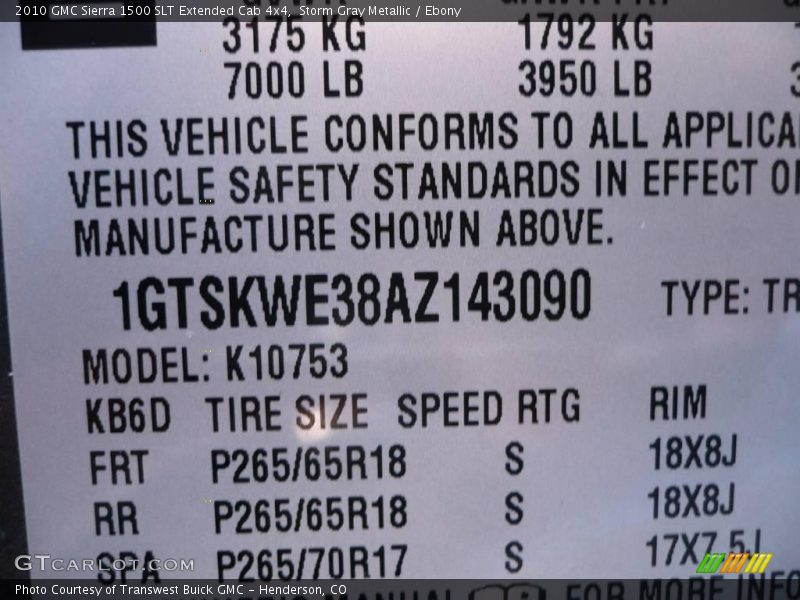 Storm Gray Metallic / Ebony 2010 GMC Sierra 1500 SLT Extended Cab 4x4