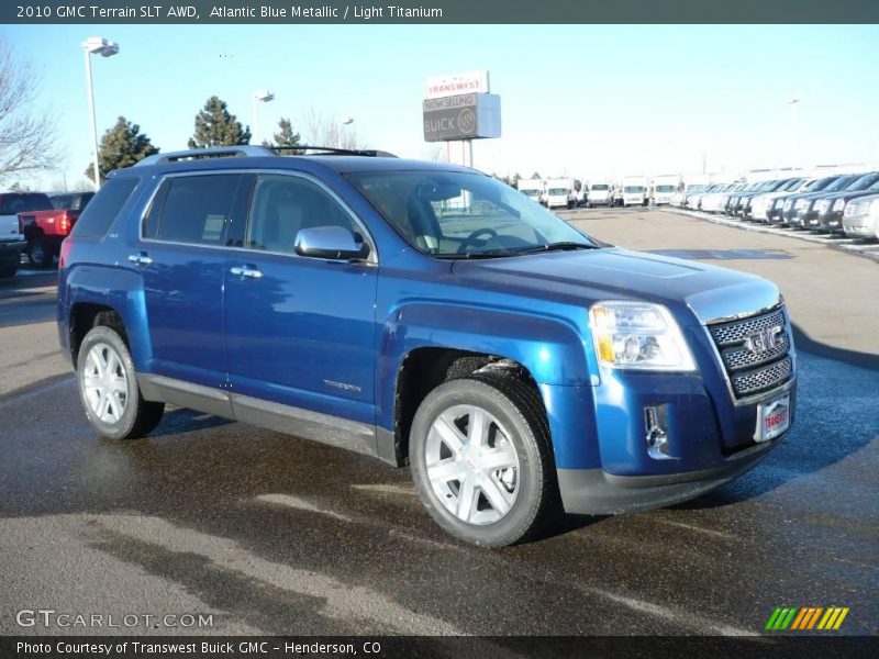Atlantic Blue Metallic / Light Titanium 2010 GMC Terrain SLT AWD