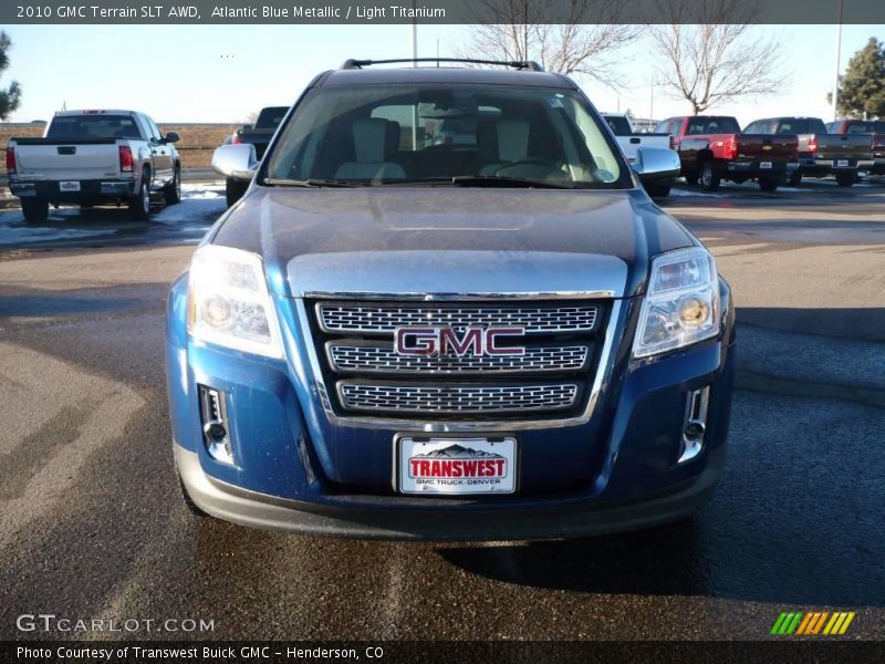 Atlantic Blue Metallic / Light Titanium 2010 GMC Terrain SLT AWD