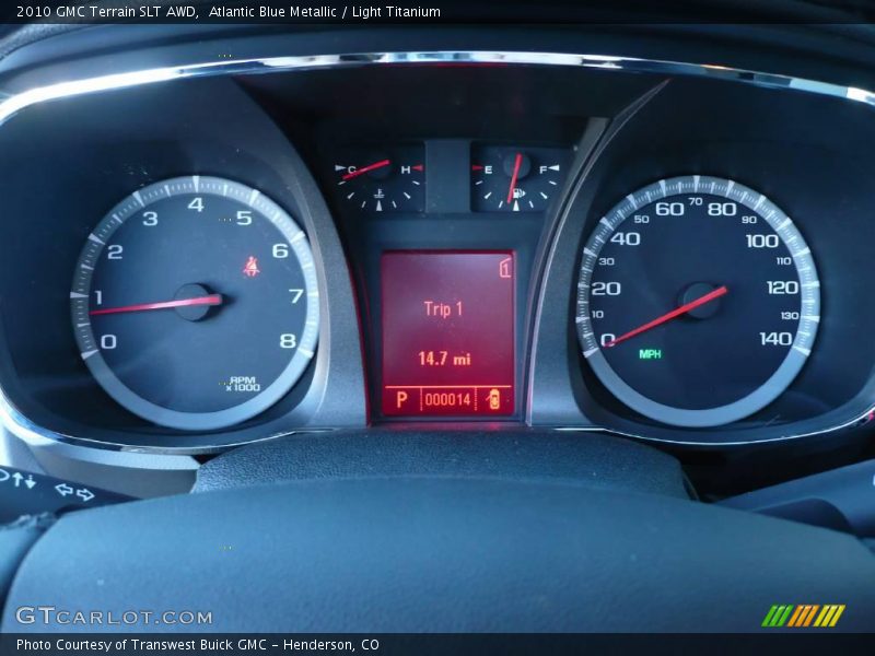 Atlantic Blue Metallic / Light Titanium 2010 GMC Terrain SLT AWD