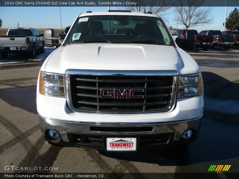 Summit White / Ebony 2010 GMC Sierra 3500HD SLE Crew Cab 4x4 Dually