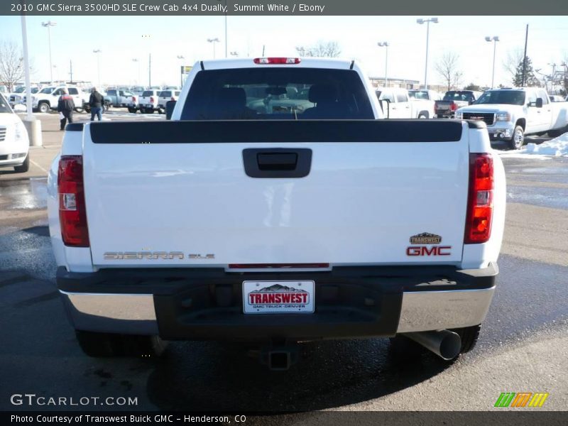 Summit White / Ebony 2010 GMC Sierra 3500HD SLE Crew Cab 4x4 Dually