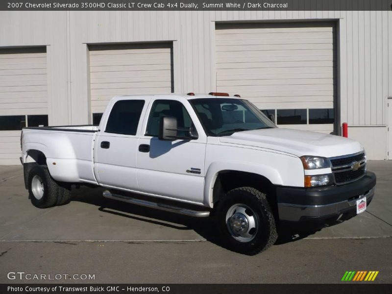 Summit White / Dark Charcoal 2007 Chevrolet Silverado 3500HD Classic LT Crew Cab 4x4 Dually