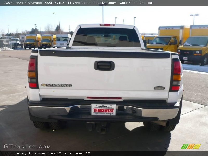 Summit White / Dark Charcoal 2007 Chevrolet Silverado 3500HD Classic LT Crew Cab 4x4 Dually